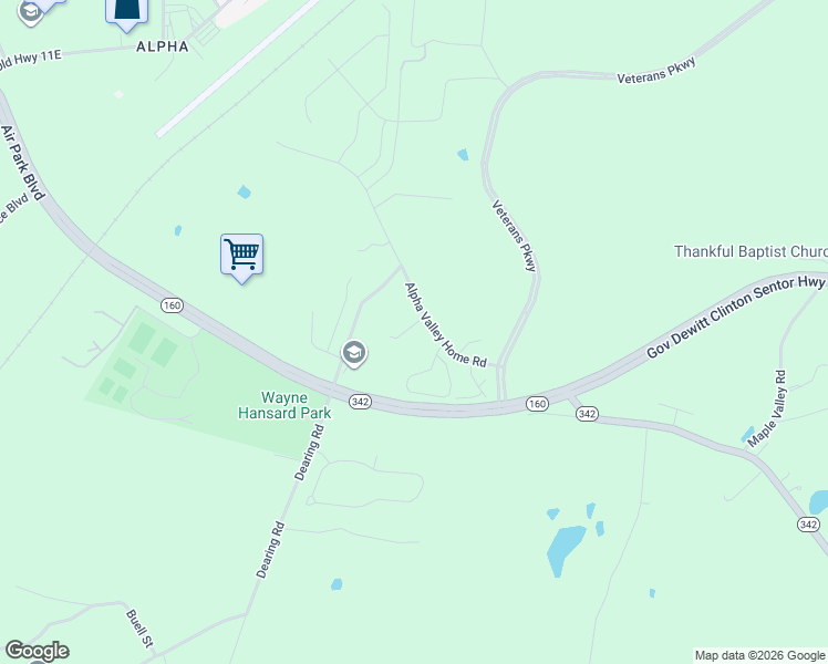 map of restaurants, bars, coffee shops, grocery stores, and more near 1054 Alpha Valley Home Road in Morristown