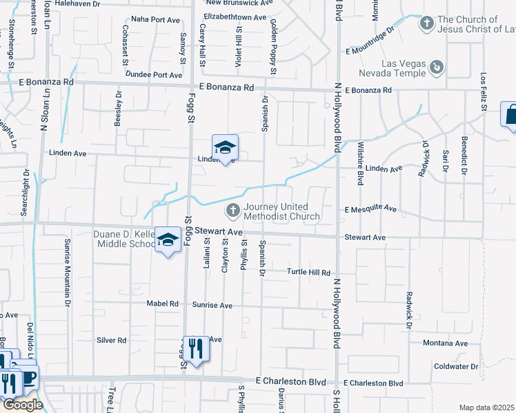 map of restaurants, bars, coffee shops, grocery stores, and more near 478 Spanish View Lane in Las Vegas