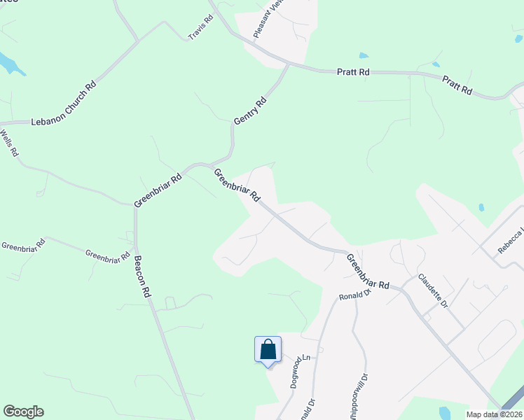 map of restaurants, bars, coffee shops, grocery stores, and more near 1136 Greenbriar Road in Talbott