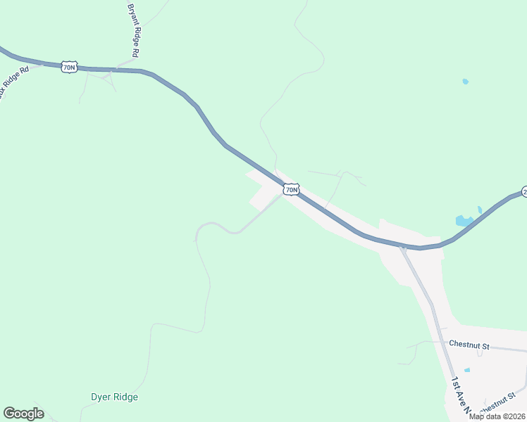 map of restaurants, bars, coffee shops, grocery stores, and more near 169 Dyer Ridge Road in Baxter