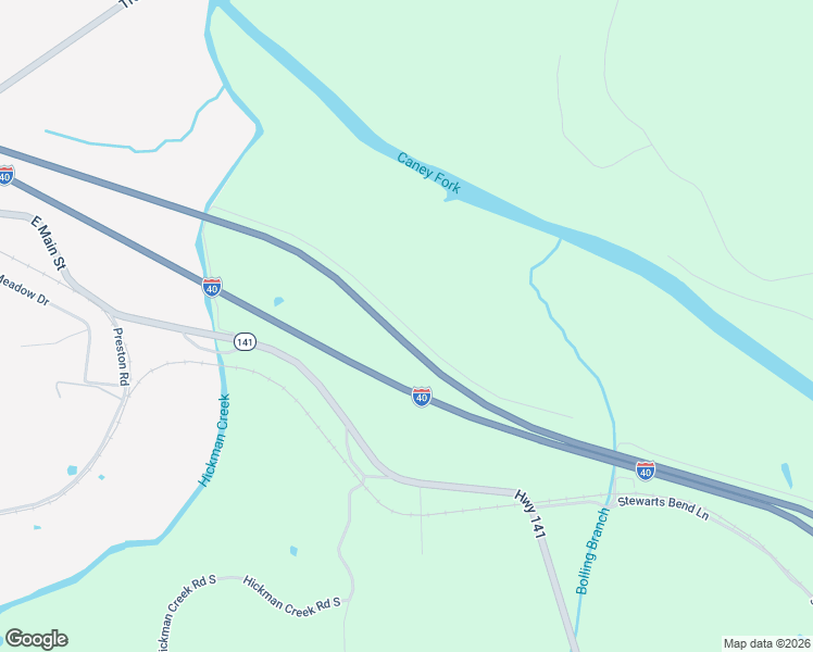 map of restaurants, bars, coffee shops, grocery stores, and more near 30 Parker Branch Road in Hickman