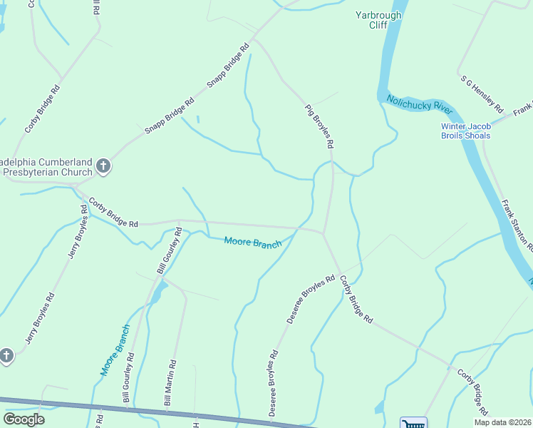 map of restaurants, bars, coffee shops, grocery stores, and more near 1314 Corby Bridge Road in Chuckey