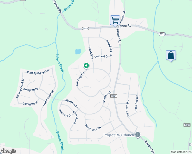 map of restaurants, bars, coffee shops, grocery stores, and more near 1600 Round Hill Circle in Kernersville