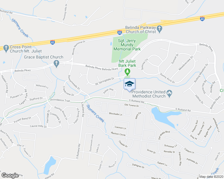 map of restaurants, bars, coffee shops, grocery stores, and more near 117 Shadow Creek Cove in Mt. Juliet