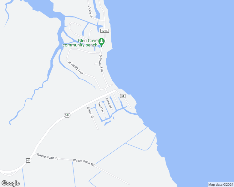 map of restaurants, bars, coffee shops, grocery stores, and more near 1760 Soundneck Road in Elizabeth City