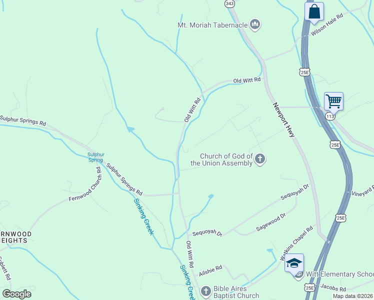 map of restaurants, bars, coffee shops, grocery stores, and more near 594 Randolph Drive in Morristown