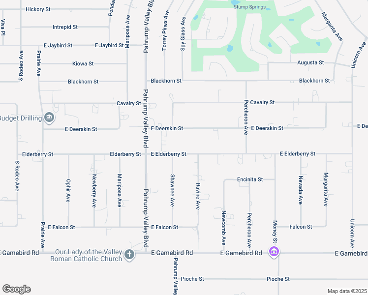 map of restaurants, bars, coffee shops, grocery stores, and more near 1190 East Elderberry Street in Pahrump