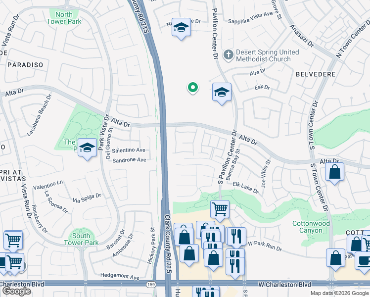 map of restaurants, bars, coffee shops, grocery stores, and more near 11045 Meadow Leaf Avenue in Las Vegas