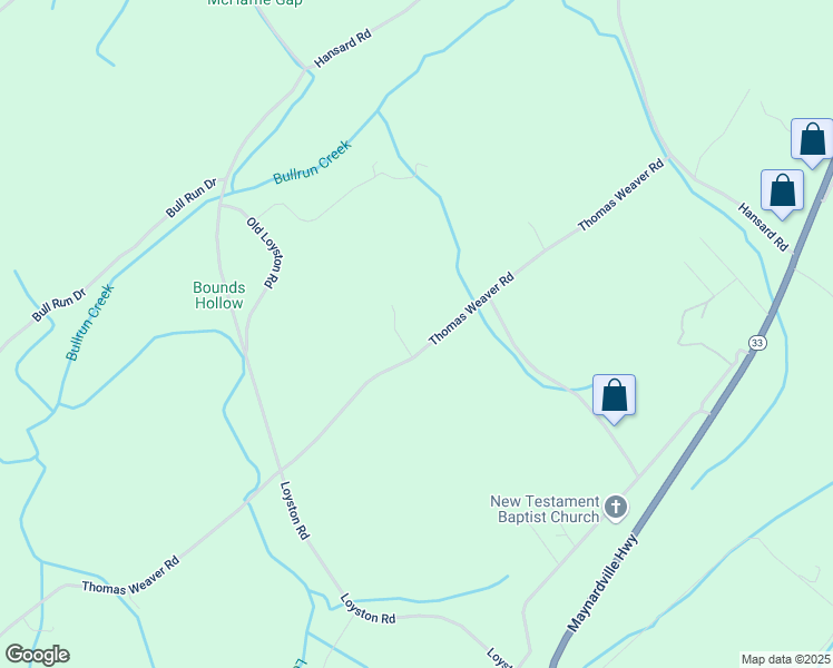 map of restaurants, bars, coffee shops, grocery stores, and more near 212 Cygnus Way in Maynardville