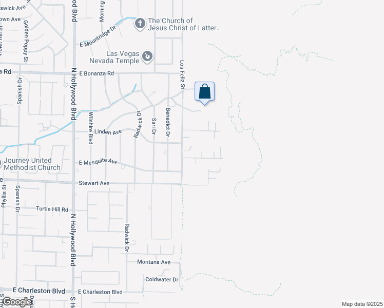 map of restaurants, bars, coffee shops, grocery stores, and more near 520 Los Feliz Street in Las Vegas