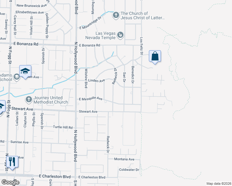 map of restaurants, bars, coffee shops, grocery stores, and more near 485 Sari Drive in Las Vegas
