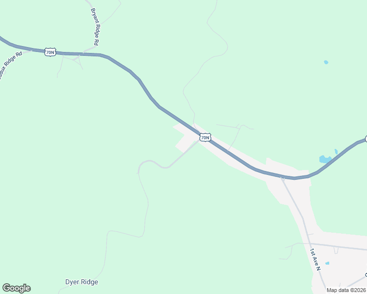 map of restaurants, bars, coffee shops, grocery stores, and more near 169 Dyer Ridge Road in Baxter