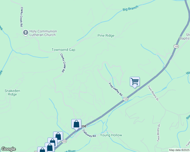 map of restaurants, bars, coffee shops, grocery stores, and more near 506 Peaceful Haven Drive in Boone