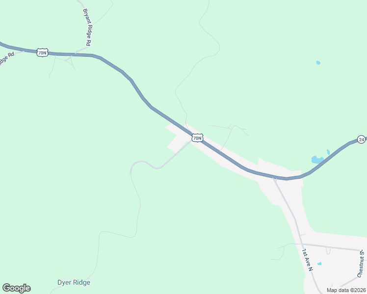 map of restaurants, bars, coffee shops, grocery stores, and more near 300-350 Dyer Ridge Road in Baxter