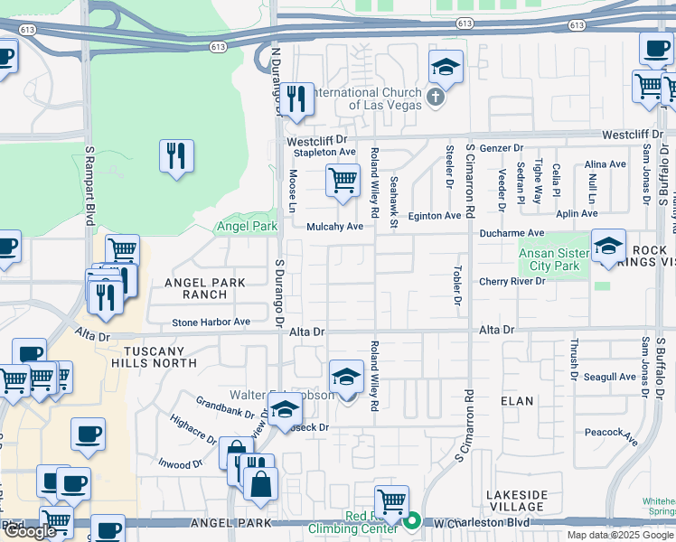 map of restaurants, bars, coffee shops, grocery stores, and more near 8333 Aspenbrook Avenue in Las Vegas