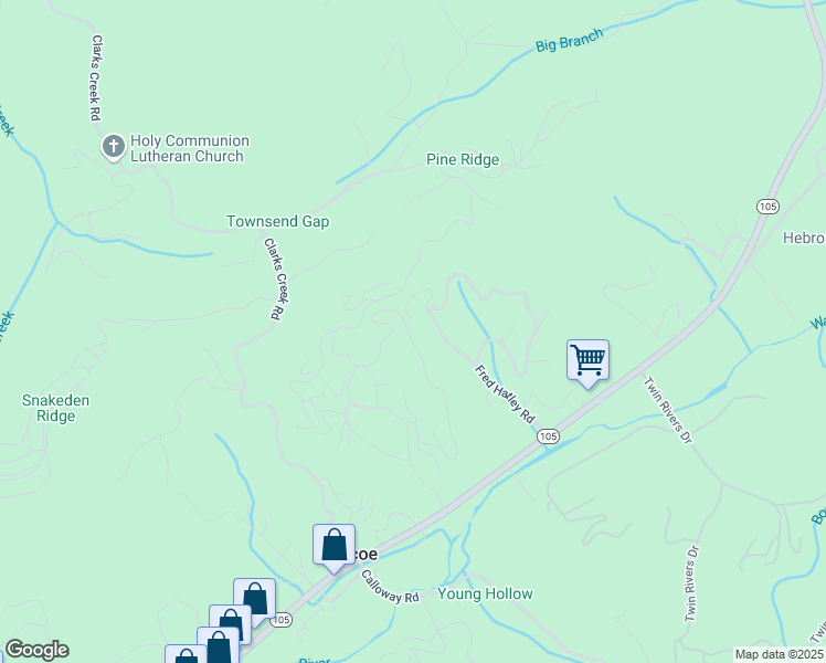 map of restaurants, bars, coffee shops, grocery stores, and more near 506 Peaceful Haven Drive in Boone