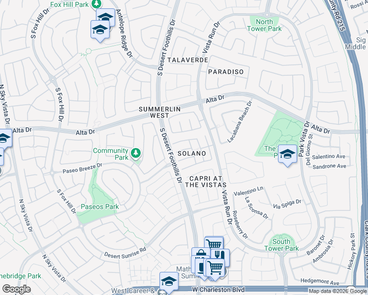 map of restaurants, bars, coffee shops, grocery stores, and more near 11752 Cruz Court in Las Vegas