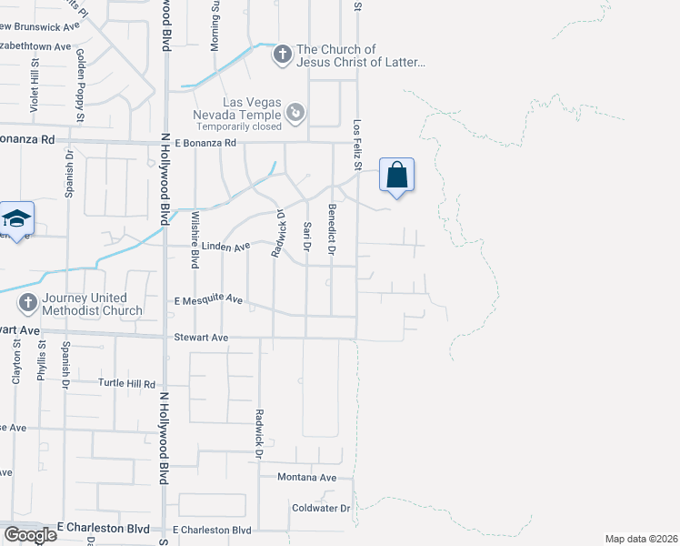 map of restaurants, bars, coffee shops, grocery stores, and more near 565 Los Feliz Street in Las Vegas