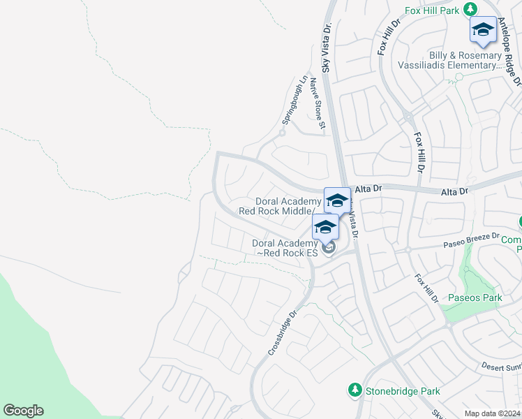 map of restaurants, bars, coffee shops, grocery stores, and more near 390 Coastal Redwood St in Las Vegas