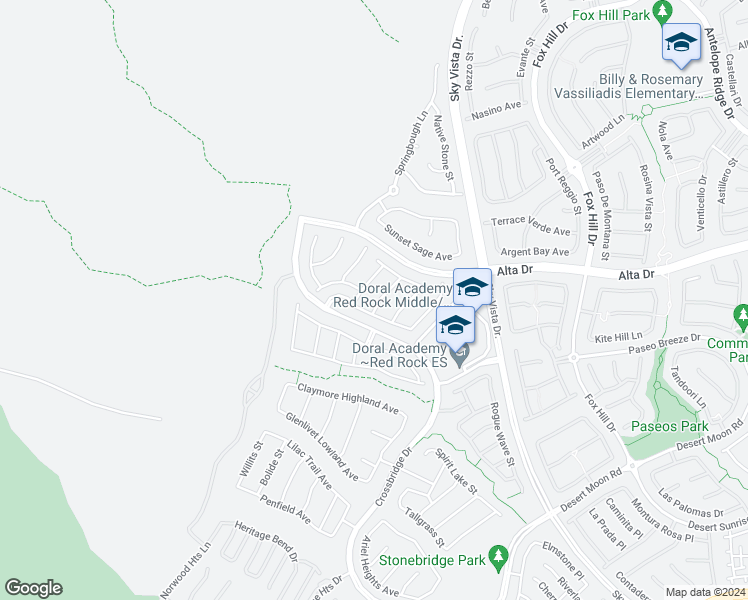 map of restaurants, bars, coffee shops, grocery stores, and more near 397 Purple Sandpiper Street in Las Vegas