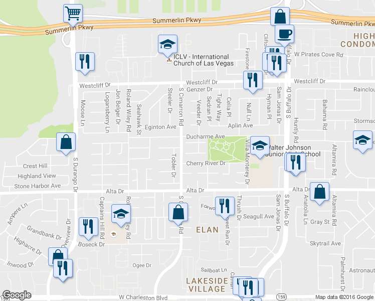 map of restaurants, bars, coffee shops, grocery stores, and more near 8100 Leger Drive in Las Vegas