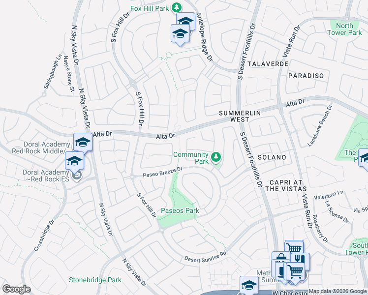 map of restaurants, bars, coffee shops, grocery stores, and more near 541 Novena Street in Las Vegas