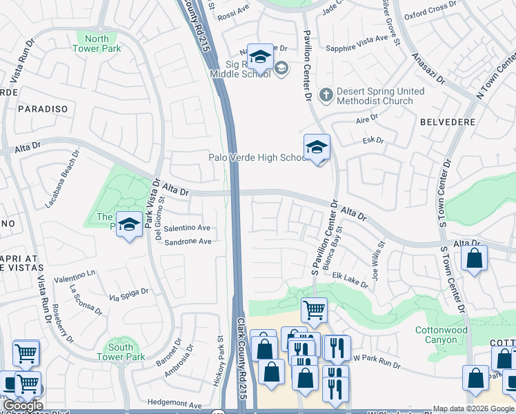 map of restaurants, bars, coffee shops, grocery stores, and more near 11037 Linden Leaf Avenue in Las Vegas