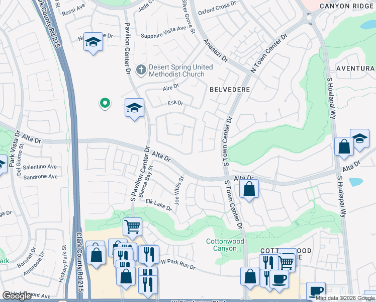 map of restaurants, bars, coffee shops, grocery stores, and more near 10612 Moon Flower Arbor Place in Las Vegas