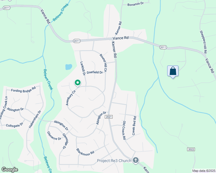 map of restaurants, bars, coffee shops, grocery stores, and more near 1657 Round Hill Circle in Kernersville