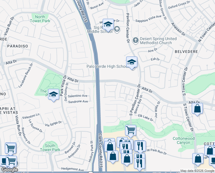 map of restaurants, bars, coffee shops, grocery stores, and more near 11037 Linden Leaf Avenue in Las Vegas