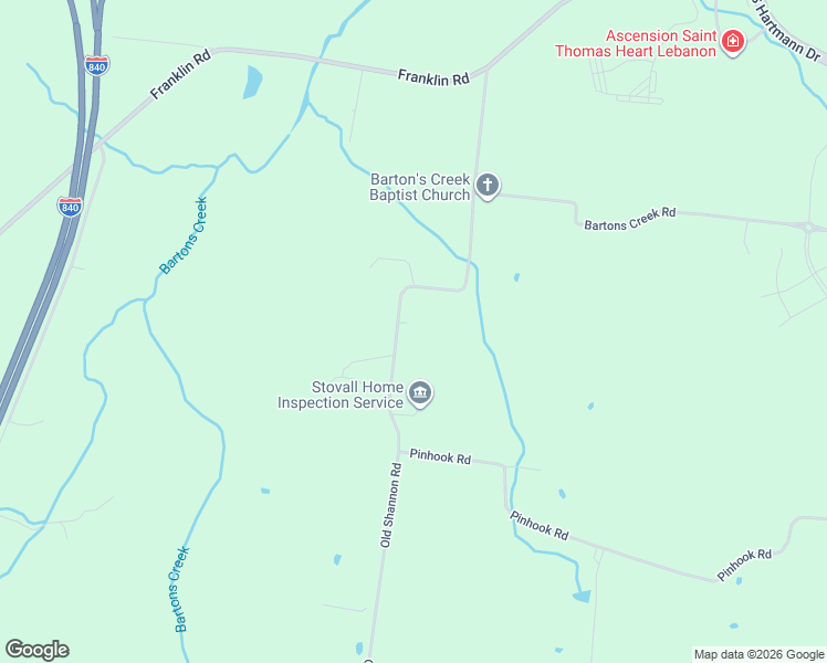 map of restaurants, bars, coffee shops, grocery stores, and more near 701 Old Shannon Road in Lebanon