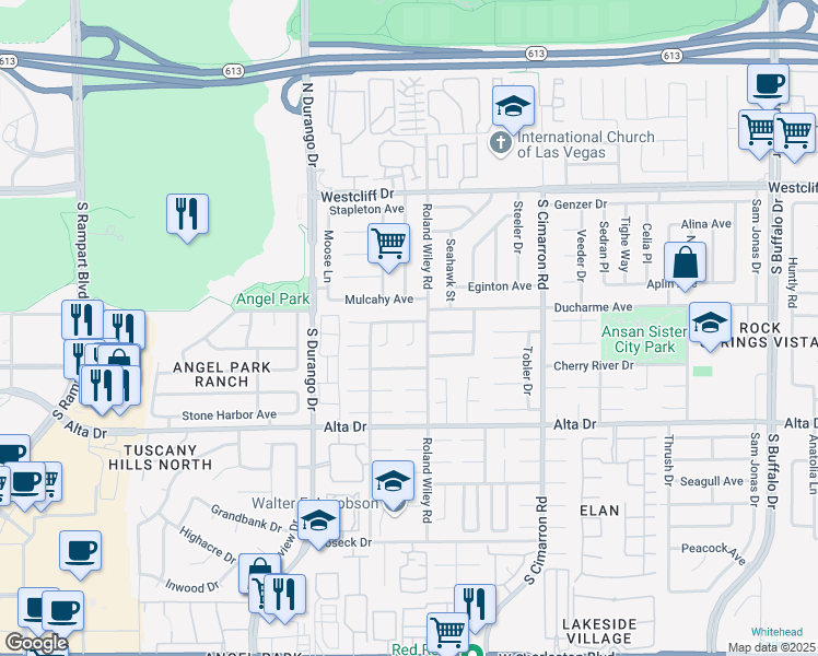 map of restaurants, bars, coffee shops, grocery stores, and more near 8317 Cove Landing Avenue in Las Vegas
