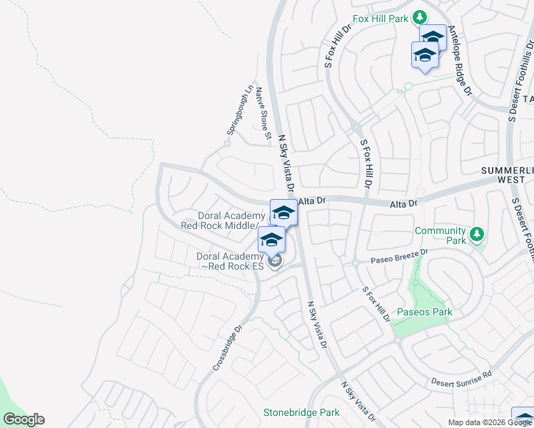 map of restaurants, bars, coffee shops, grocery stores, and more near 318 Wind Poppy St in Las Vegas