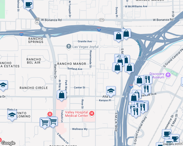 map of restaurants, bars, coffee shops, grocery stores, and more near 245 Floating Lily Court in Las Vegas