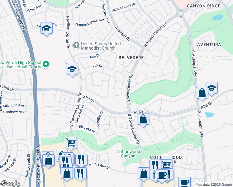 map of restaurants, bars, coffee shops, grocery stores, and more near 10524 Pine Glen Avenue in Las Vegas