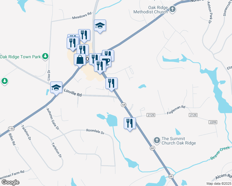 North Carolina 68, Oak Ridge NC Walk Score