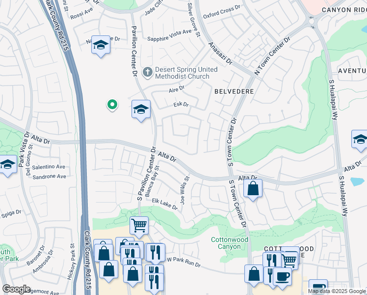 map of restaurants, bars, coffee shops, grocery stores, and more near 10700 Moon Flower Arbor Place in Las Vegas
