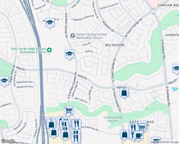 map of restaurants, bars, coffee shops, grocery stores, and more near 10704 Moon Flower Arbor Place in Las Vegas