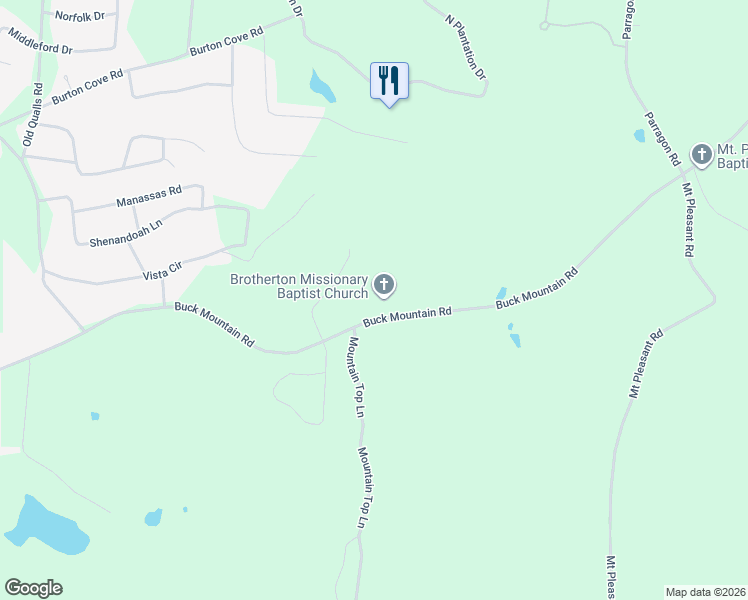 map of restaurants, bars, coffee shops, grocery stores, and more near 5300 Buck Mountain Road in Cookeville