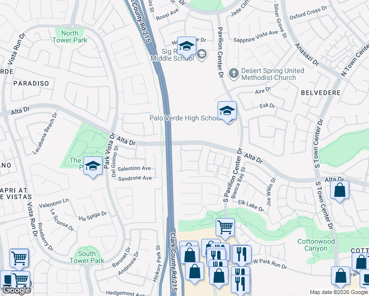 map of restaurants, bars, coffee shops, grocery stores, and more near 11040 Linden Leaf Avenue in Las Vegas
