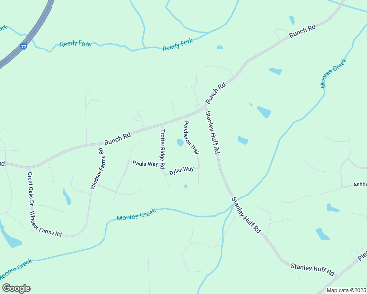 map of restaurants, bars, coffee shops, grocery stores, and more near 6107 Percheron Trail in Summerfield