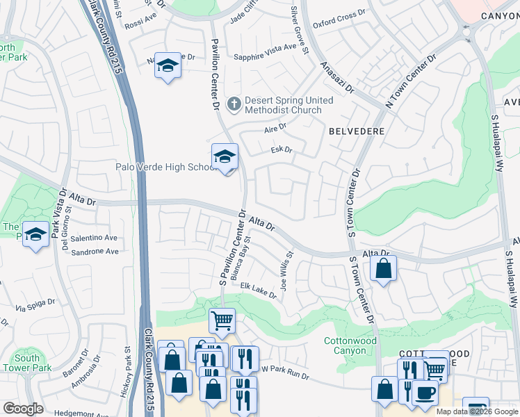 map of restaurants, bars, coffee shops, grocery stores, and more near 10737 Moon Flower Arbor Place in Las Vegas