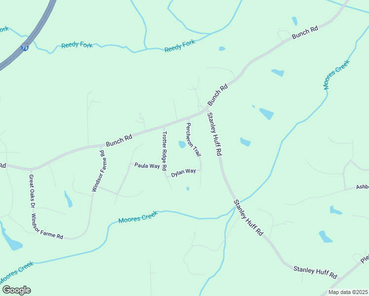 map of restaurants, bars, coffee shops, grocery stores, and more near 6107 Percheron Trail in Summerfield