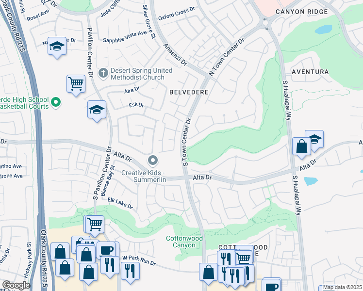 map of restaurants, bars, coffee shops, grocery stores, and more near 10437 Orkiney Drive in Las Vegas