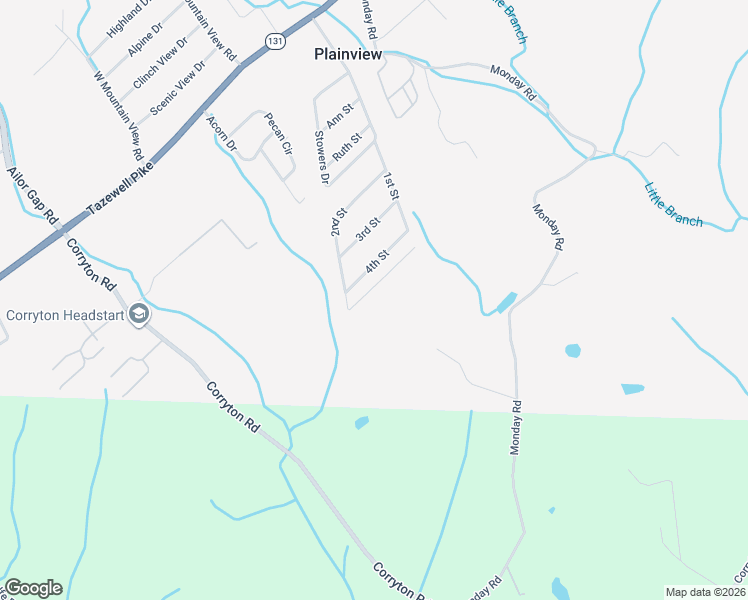 map of restaurants, bars, coffee shops, grocery stores, and more near 324 2nd Street in Corryton