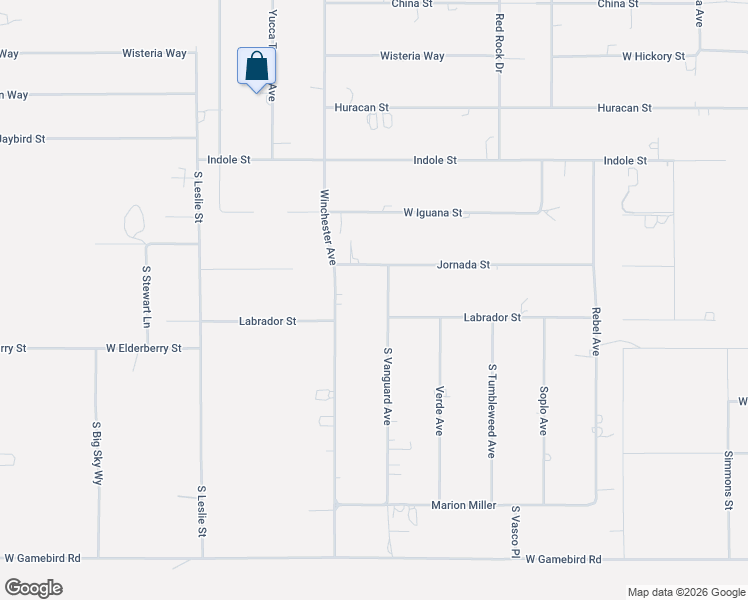 map of restaurants, bars, coffee shops, grocery stores, and more near 3421 Winchester Avenue in Pahrump