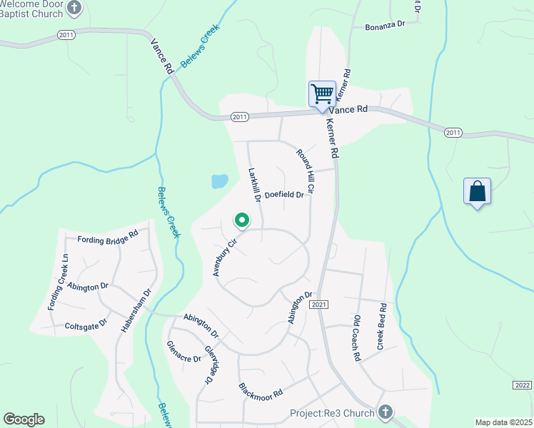 map of restaurants, bars, coffee shops, grocery stores, and more near 1905 Larkhill Drive in Kernersville