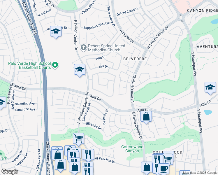 map of restaurants, bars, coffee shops, grocery stores, and more near 340 Sweet Pea Arbor Street in Las Vegas
