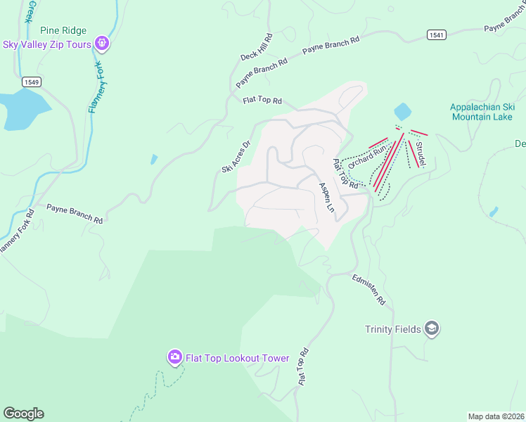 map of restaurants, bars, coffee shops, grocery stores, and more near 244 Vail Drive in Blowing Rock