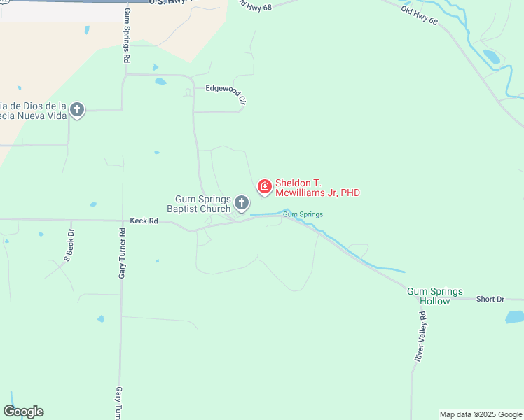 map of restaurants, bars, coffee shops, grocery stores, and more near 16889 Digby Drive in Siloam Springs